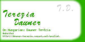 terezia dauner business card